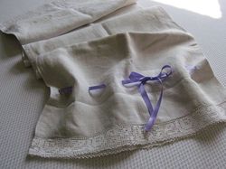 luxury linen and lace bedding white pillowcase