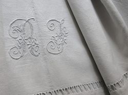 organic hemp bedding RL monogram