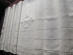 organic embroidered linen sheet