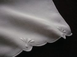 antique silk tulle embroidered baby bonnet