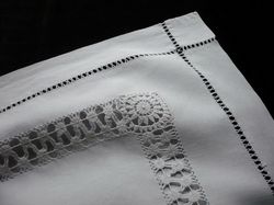 quality embroidered white linen pillow shams