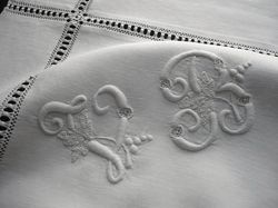 finest luxury linens monogram VB