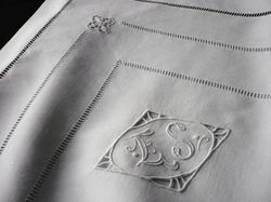 quality linen pillow shams monogram ES