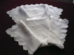 luxury fine linen pillowcases monogram RR