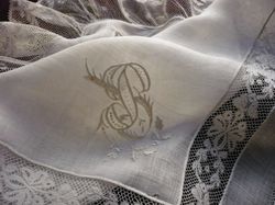 finest lace marriage handkerchief 