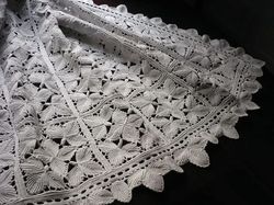 luxury bedcover French hand crocheted coverlet