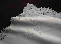 top quality cutwork euro shams monogram TL