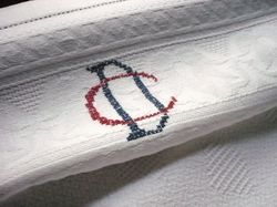 fine linen damask fingertip towels monogram RM