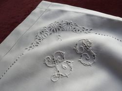 top quality cutwork euro shams monogram TL