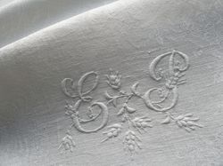 luxury linen damask table linens figural motif