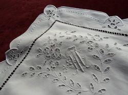 top quality cutwork euro shams monogram TL