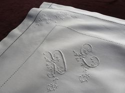 quality embroidered white linen pillow shams