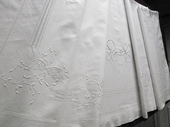 Antique Sheet & Matching Sham Monogram BC