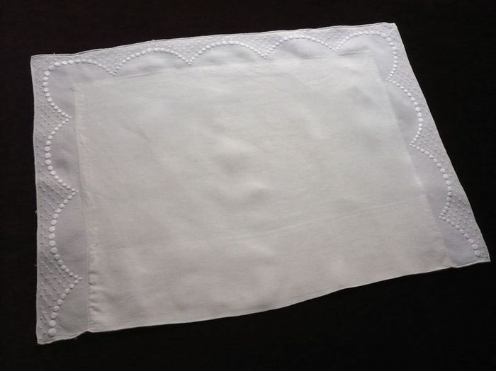 Infant linen pillow sham art deco