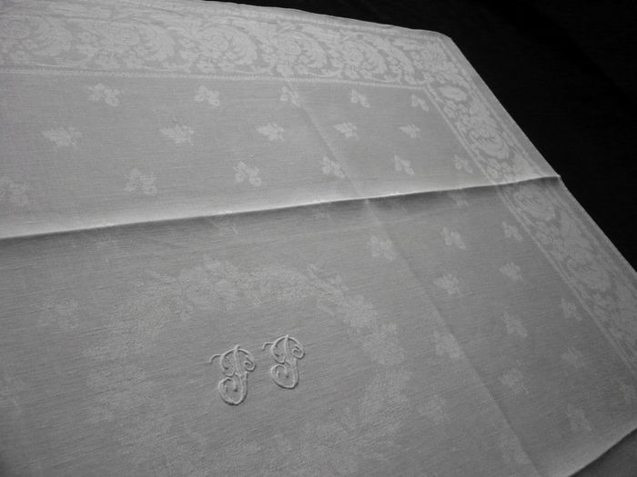 large damask napkins, Monogram: PP
