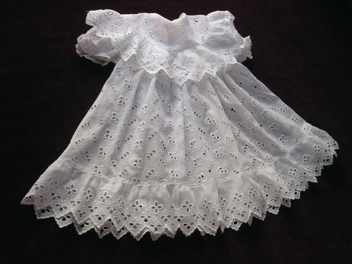 antique embroidered baby dress baptism gown