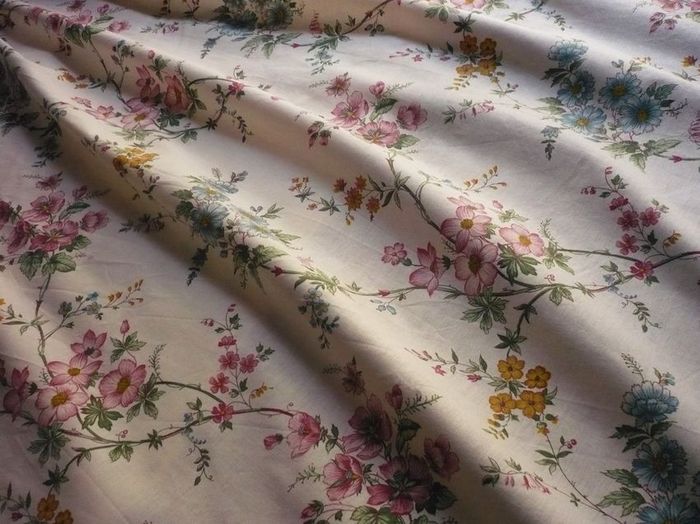 vintage floral print French fabric