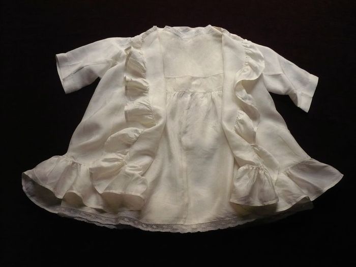 antique silk baby dress and jacket ensemble