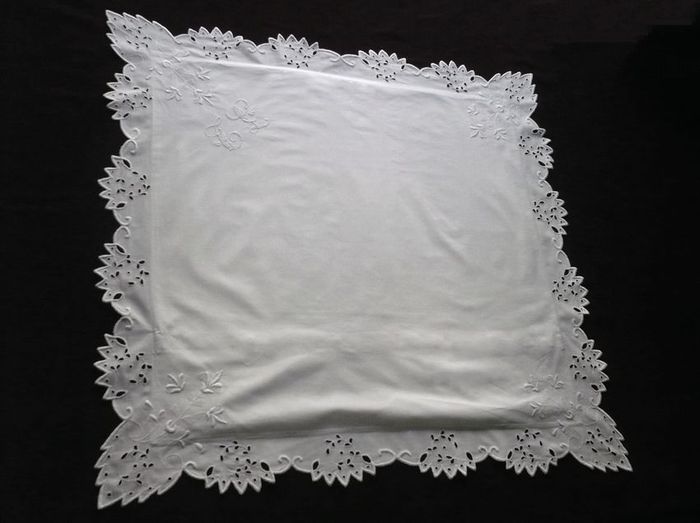 antique embroidered euro shams mono TL