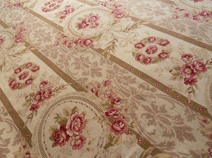 antique French cotton print fabric