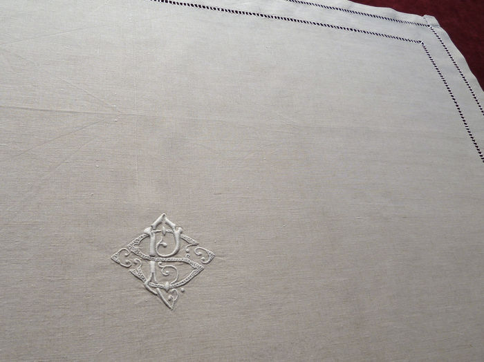 antique pure linen napkins monogram SP