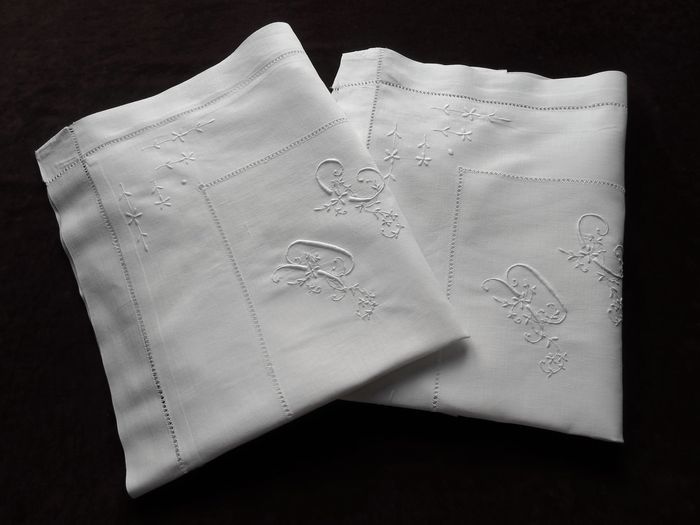 embroidered pillow shams monogram DC