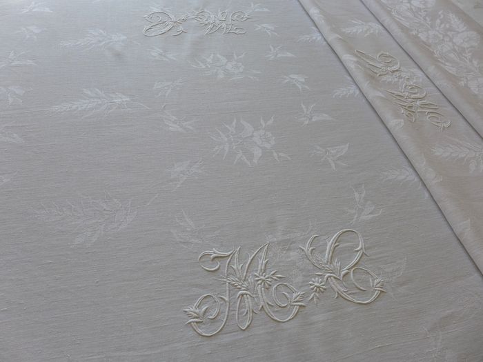 Antique Banquet Table Service Monogrammed MC