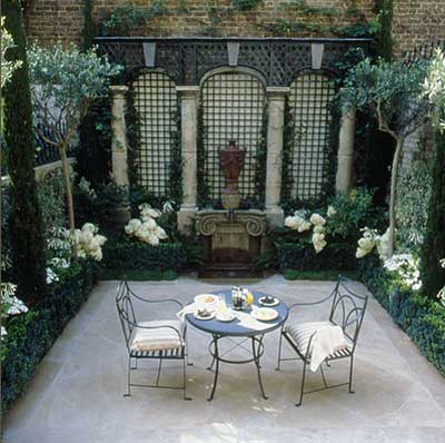 Luxury Interior Design on Small City Garden In A London Town House Designed By Nicholas Haslan