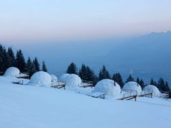 Futurist snow vacation in switzerland