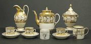 A French porcelain partial coffee service