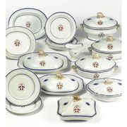 A CHINESE EXPORT ARMORIAL PART DINNER SERVICE