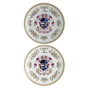  LOT 37 

A PAIR OF CHINESE EXPORT ARMORIAL SAUCER DISHES
CIRCA 1735
  PAIR 