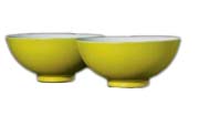 Chinese yellow bowls