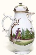  VOLKSTEDT BALUSTER COFFEE-POT AND COVER