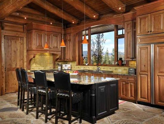 A kitchen in the Wyoming mountains