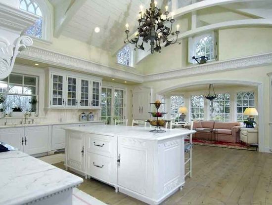 A Lofty white kitchen