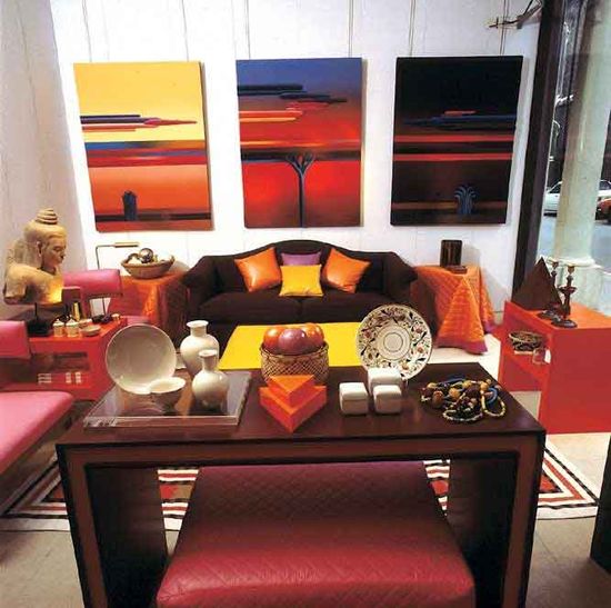 A living room designed by the legendary David Hicks