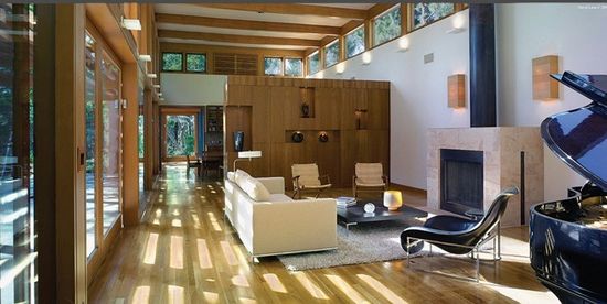 A Los Angeles contemporary style living room.